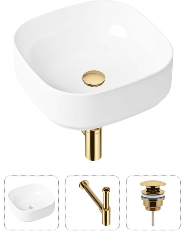 Раковина Lavinia Boho Bathroom Sink 21520226 накладная квадратная 40, санфарфор купить,NaN