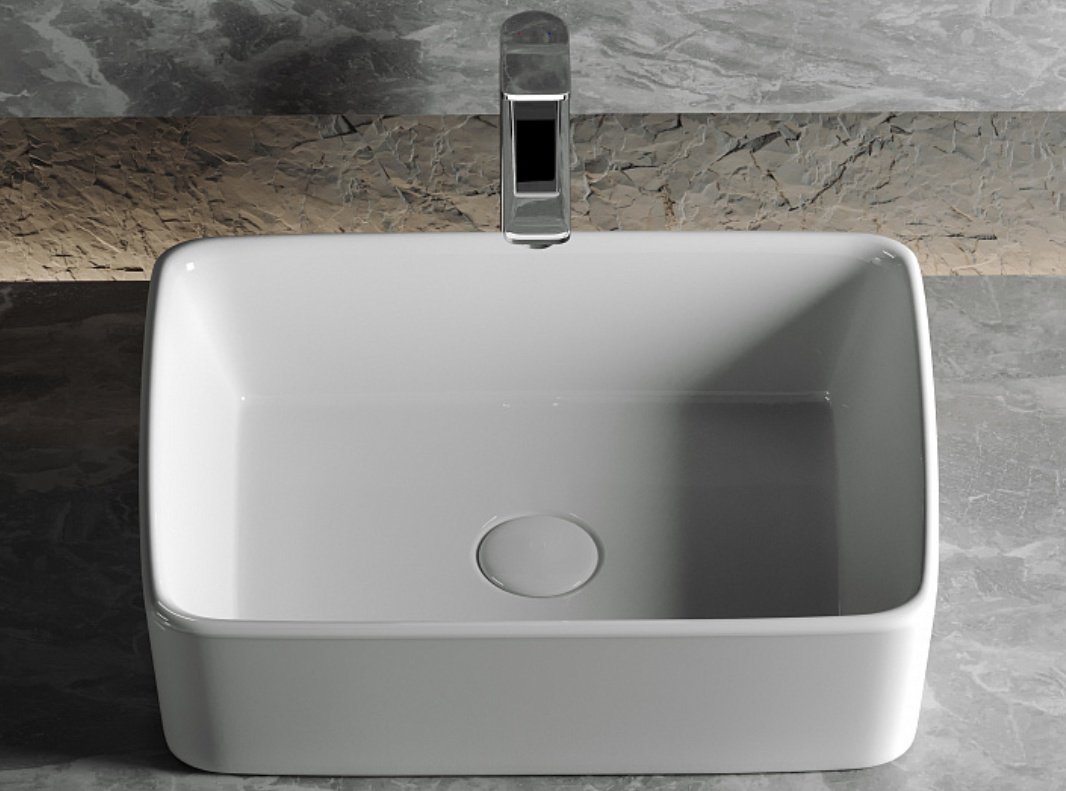 Раковина Ceramicanova CN6037 накладная прямоугольная 48, санфарфор