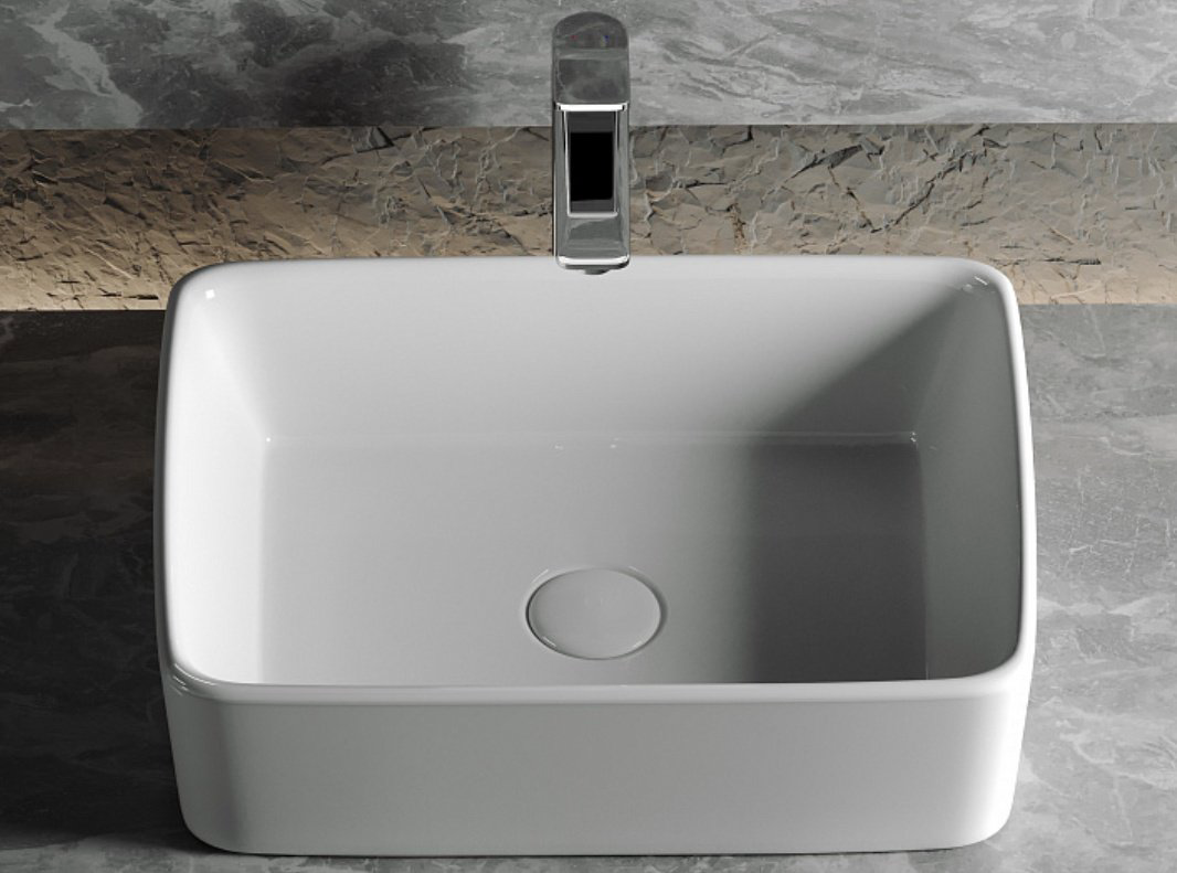 Раковина Ceramicanova CN6037 накладная прямоугольная 48, санфарфор купить,NaN