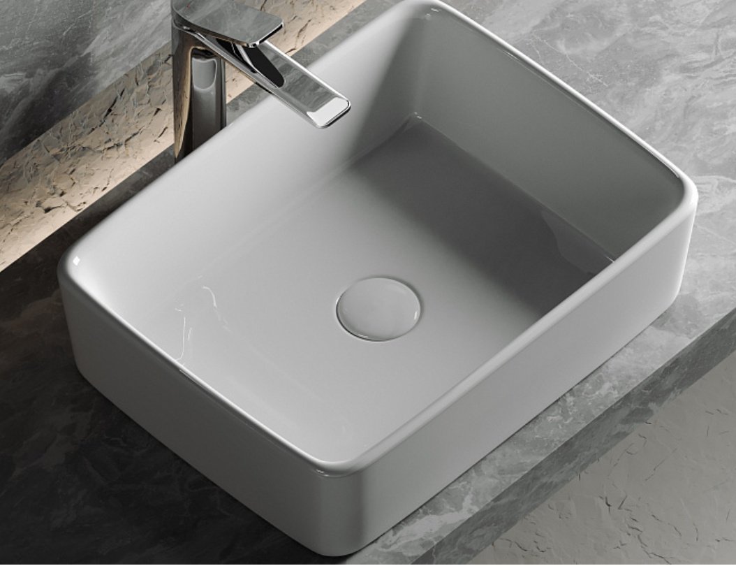 Раковина Ceramicanova CN6037 накладная прямоугольная 48, санфарфор