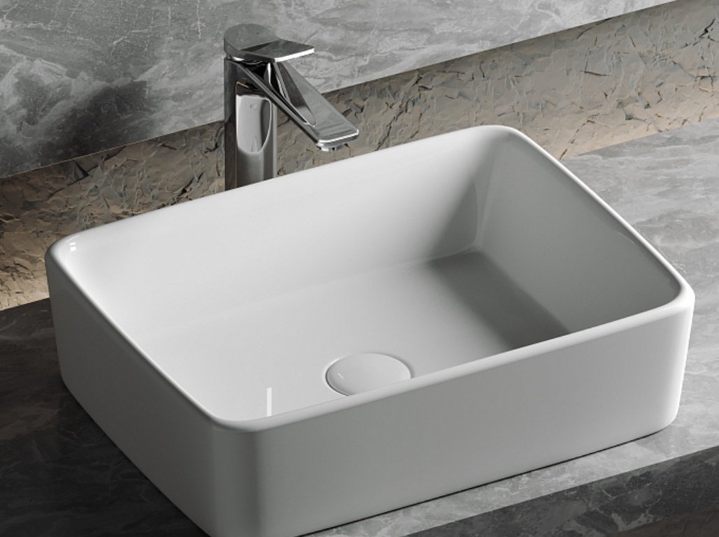Раковина Ceramicanova CN6037 накладная прямоугольная 48, санфарфор