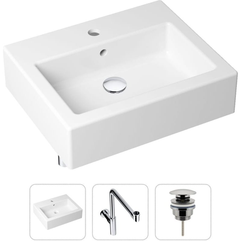 Раковина Lavinia Boho Bathroom Sink 21520695 накладная прямоугольная 41, санфарфор купить,NaN