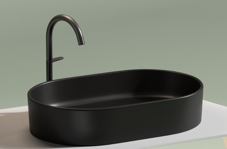 Раковина Ceramicanova CN6048MB накладная овальная 60, санфарфор купить,NaN