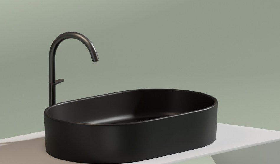 Раковина Ceramicanova CN6048MB накладная овальная 60, санфарфор
