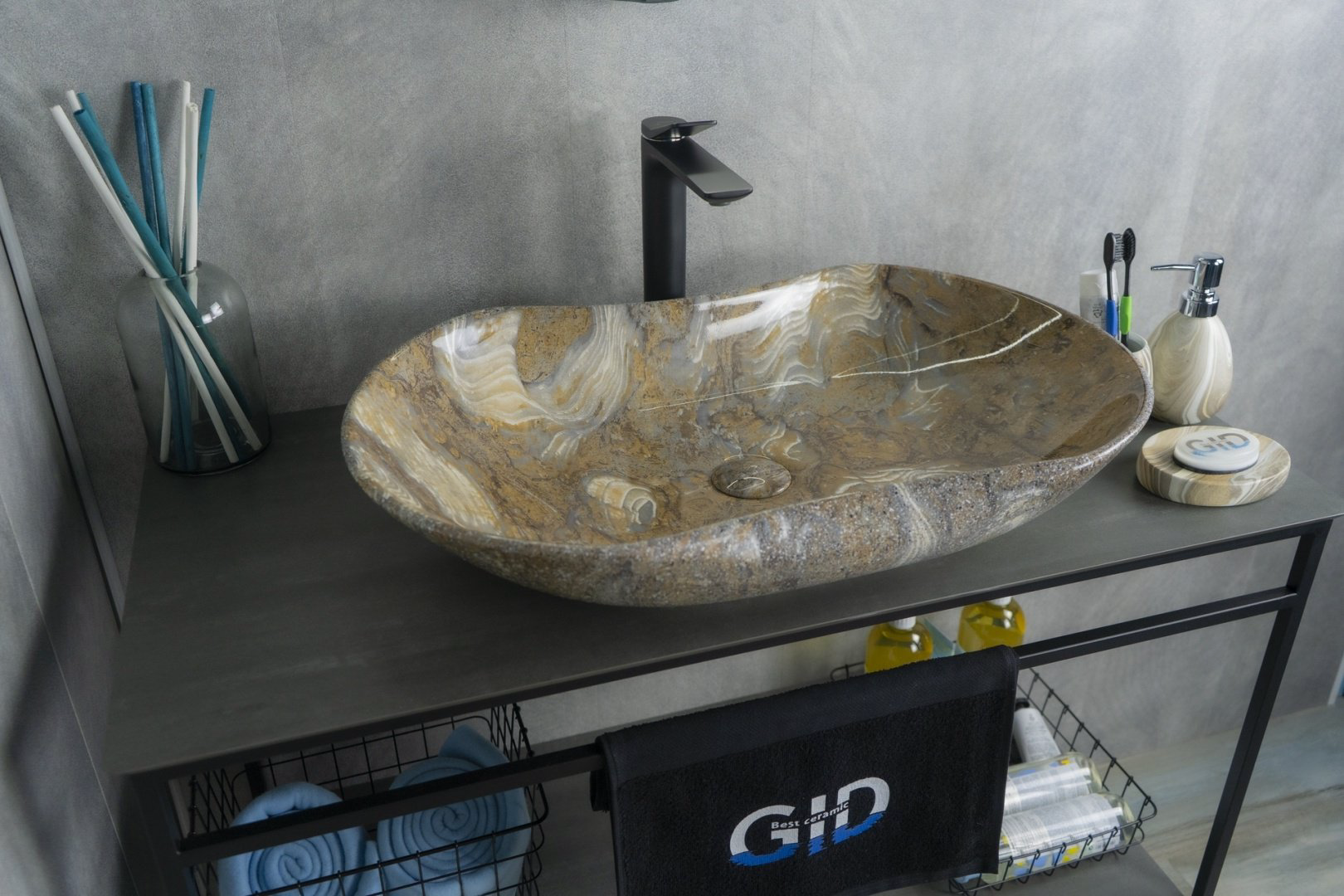 Раковина GID-ceramic 54440 Mnc503 накладная овальная 41, фаянс купить,NaN