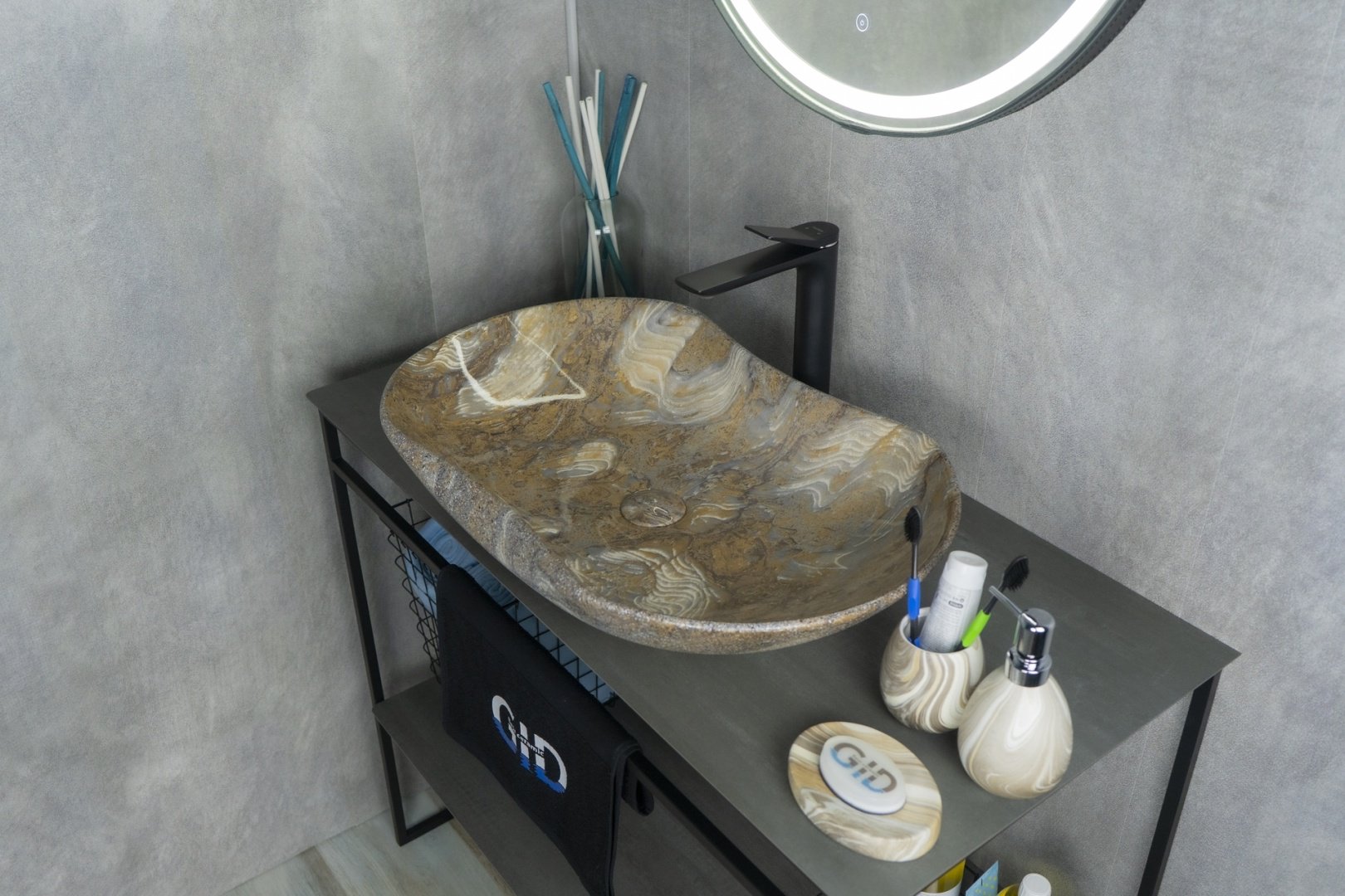 Раковина GID-ceramic 54440 Mnc503 накладная овальная 41, фаянс