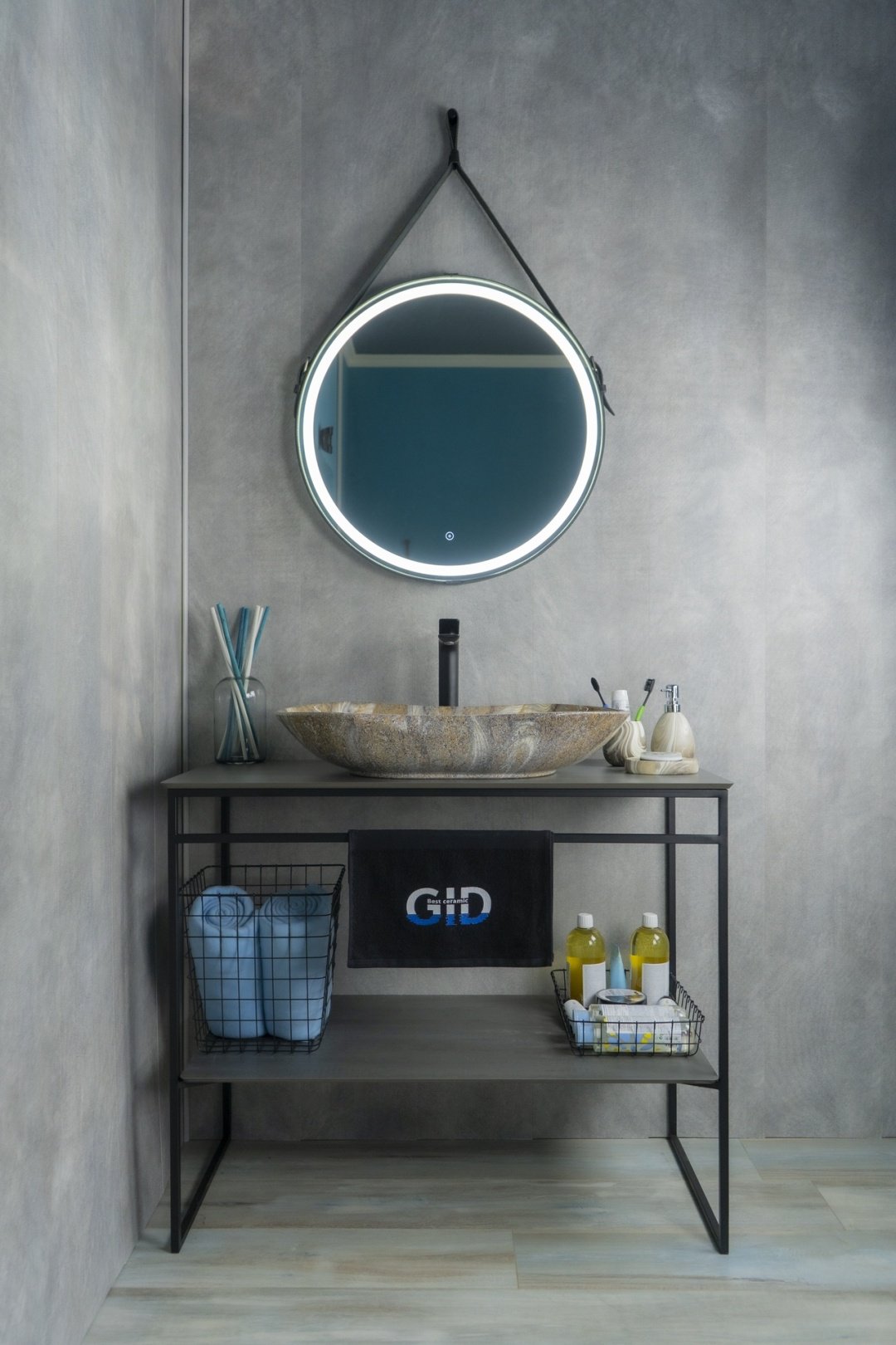 Раковина GID-ceramic 54440 Mnc503 накладная овальная 41, фаянс