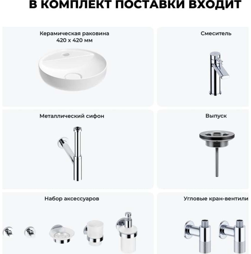 Раковина Wellsee 201006261, Chalice Perfection накладная круглая 42, фаянс купить,NaN