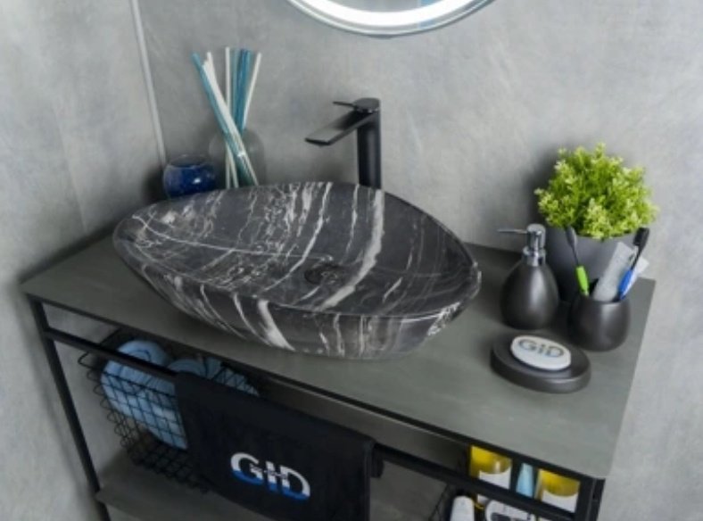 Раковина GID-ceramic Mnc206 накладная нестандартная 39, керамика