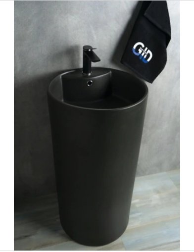 Раковина GID-ceramic Nb135bg с пьедесталом круглая 45, керамика