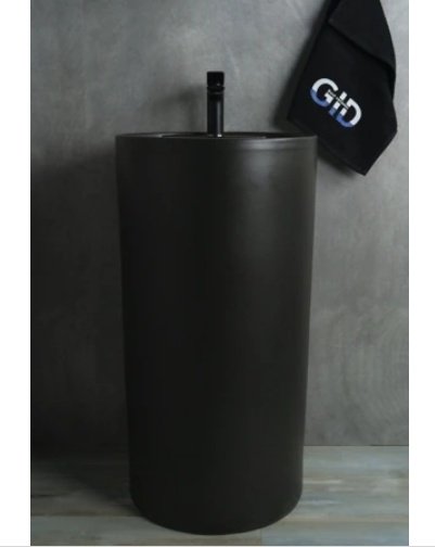 Раковина GID-ceramic Nb135bg с пьедесталом круглая 45, керамика