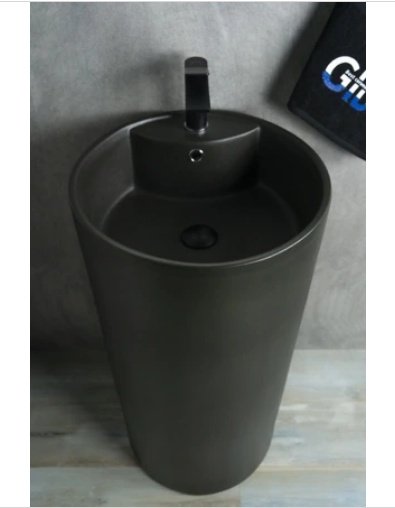 Раковина GID-ceramic Nb135bg с пьедесталом круглая 45, керамика
