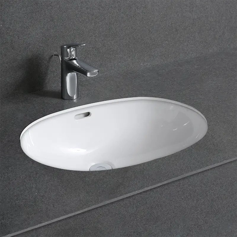 Раковина GID-ceramic Yj8004 подстольная овальная 39.5, фаянс