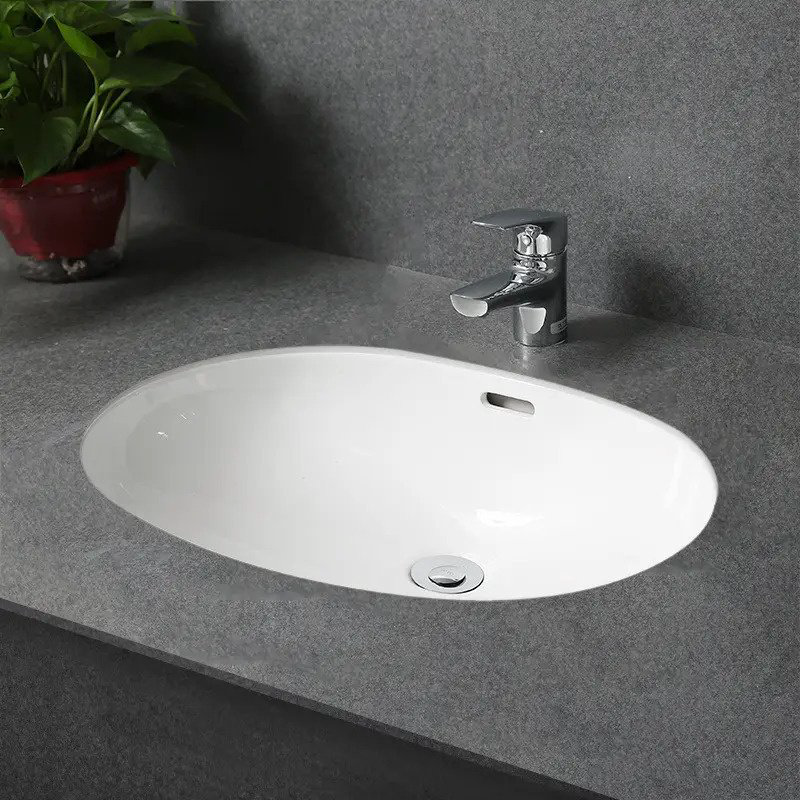 Раковина GID-ceramic Yj8004 подстольная овальная 39.5, фаянс купить,NaN