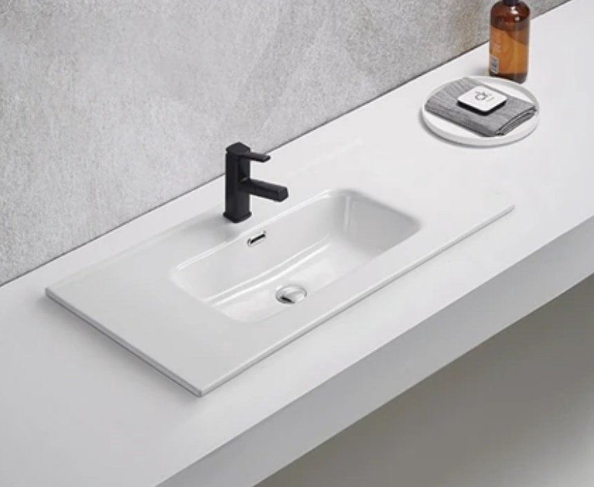 Раковина GID-ceramic 9090s врезная прямоугольная 91, керамика купить,NaN