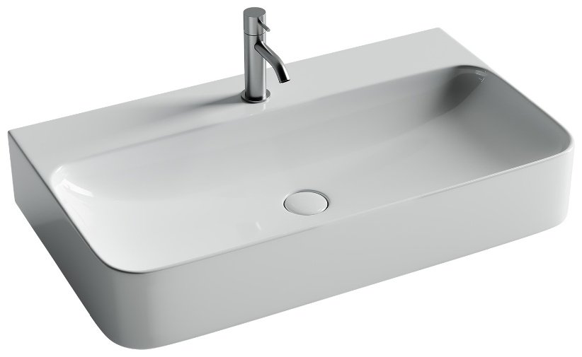 Раковина Ceramicanova CN2006 подвесная прямоугольная 81.5, санфарфор