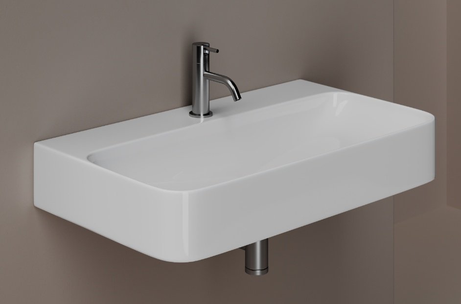 Раковина Ceramicanova CN2006 подвесная прямоугольная 81.5, санфарфор