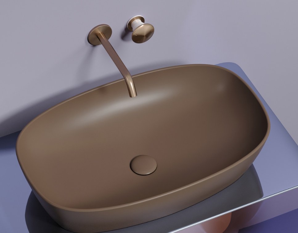 Раковина Ceramicanova CN6049MDB накладная овальная 60, санфарфор