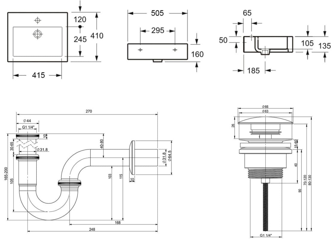 Раковина Lavinia Boho Bathroom Sink 21520651 накладная прямоугольная 41, санфарфор купить,NaN