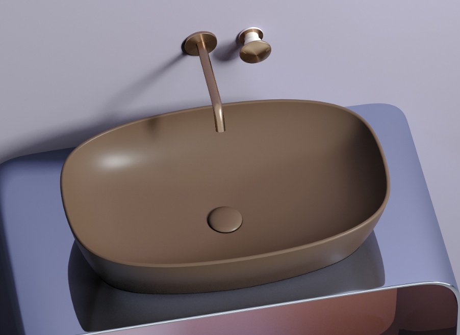 Раковина Ceramicanova CN6049MDB накладная овальная 60, санфарфор