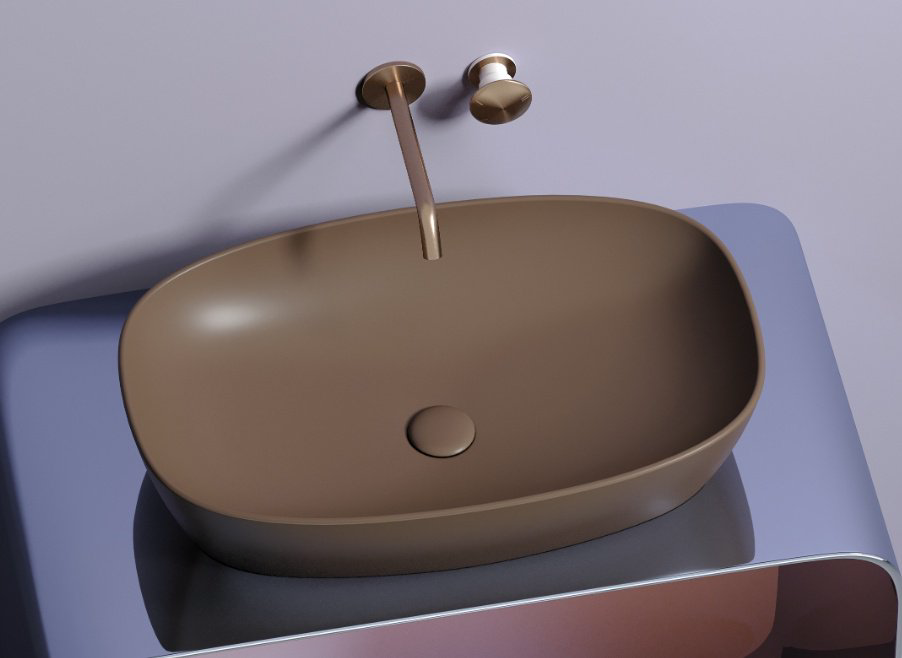 Раковина Ceramicanova CN6049MDB накладная овальная 60, санфарфор купить,NaN
