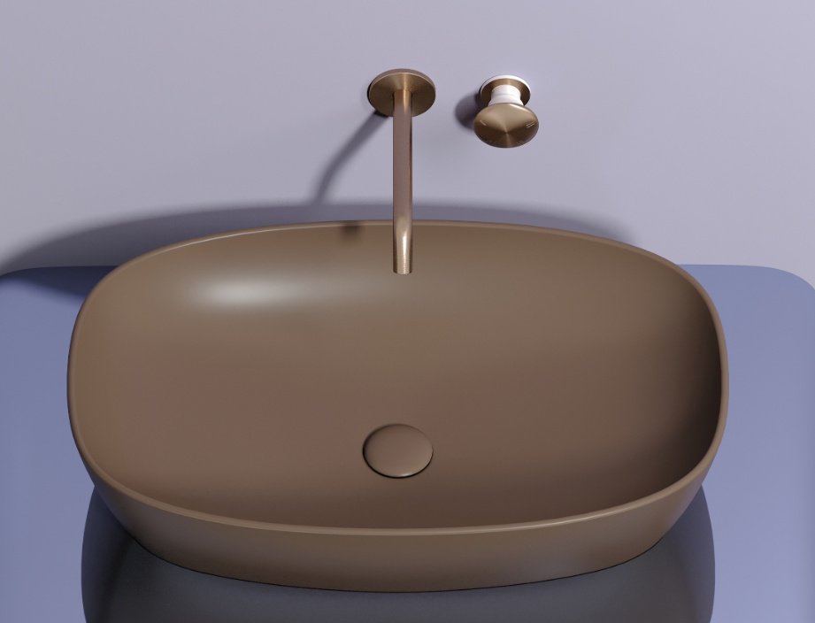 Раковина Ceramicanova CN6049MDB накладная овальная 60, санфарфор