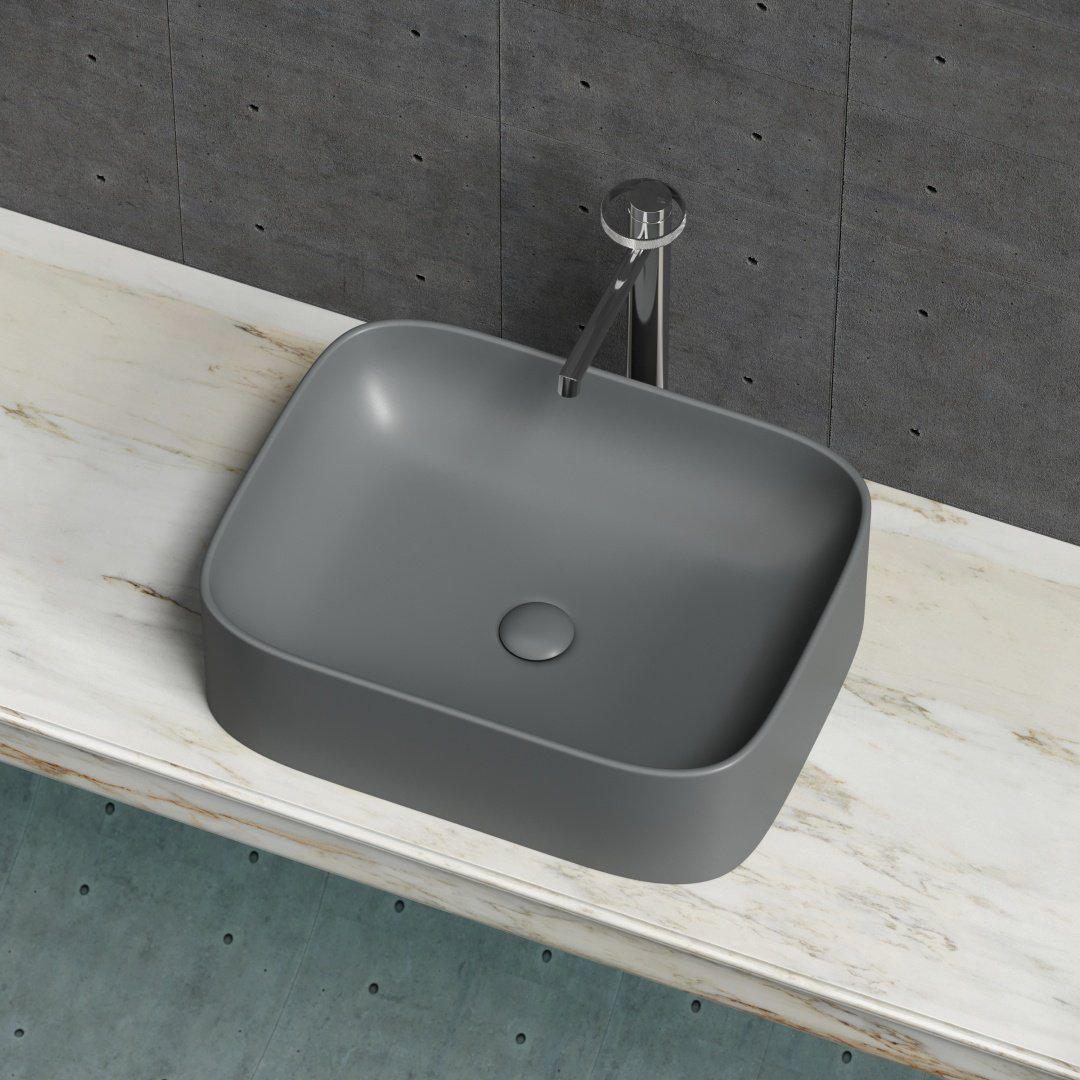 Раковина Ceramicanova CN6052MDH накладная прямоугольная 38, мрамор купить,NaN