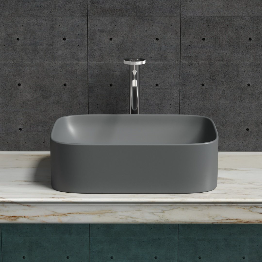 Раковина Ceramicanova CN6052MDH накладная прямоугольная 38, мрамор купить,NaN