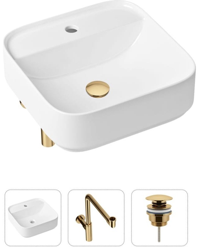 Раковина Lavinia Boho Bathroom Sink 21520320 врезная квадратная 42, фарфор купить,NaN