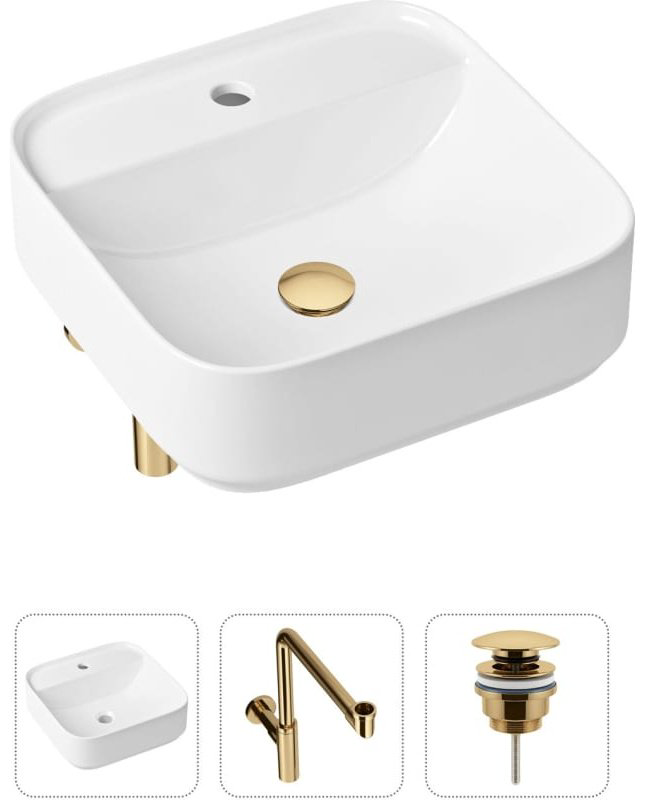 Раковина Lavinia Boho Bathroom Sink 21520320 врезная квадратная 42, фарфор купить,NaN