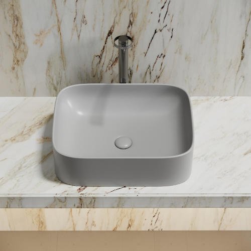 Раковина Ceramicanova CN6052MSG накладная прямоугольная 38, мрамор