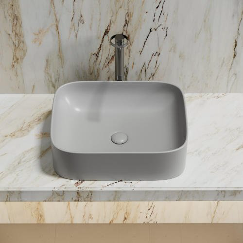 Раковина Ceramicanova CN6052MSG накладная прямоугольная 38, мрамор купить,NaN