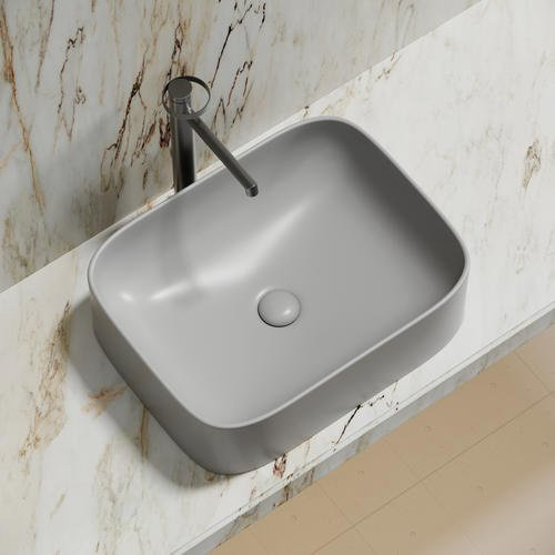 Раковина Ceramicanova CN6052MSG накладная прямоугольная 38, мрамор купить,NaN