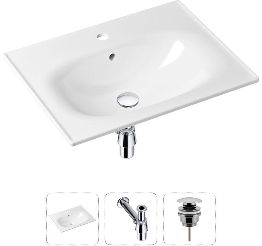 Раковина Lavinia Boho Bathroom Sink 21520436 врезная прямоугольная 46, фарфор