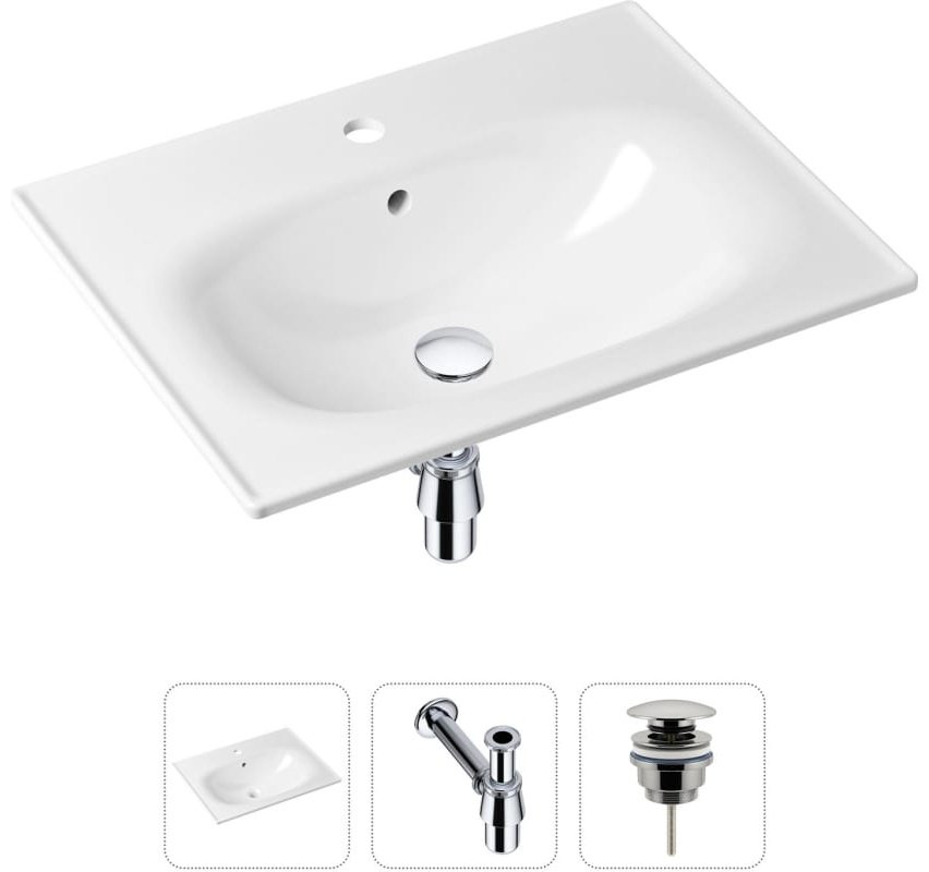 Раковина Lavinia Boho Bathroom Sink 21520436 врезная прямоугольная 46, фарфор