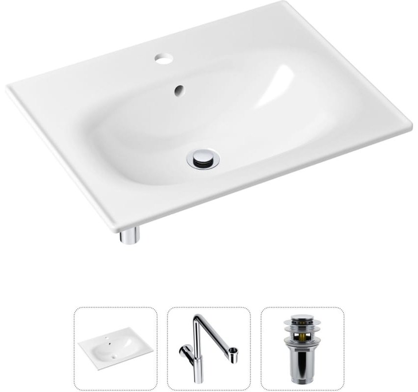 Раковина Lavinia Boho Bathroom Sink 21520477 врезная прямоугольная 46, фарфор купить,NaN