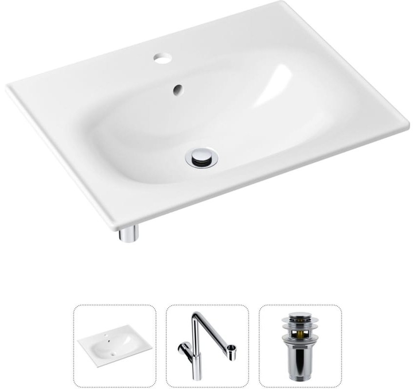 Раковина Lavinia Boho Bathroom Sink 21520477 врезная прямоугольная 46, фарфор купить,NaN