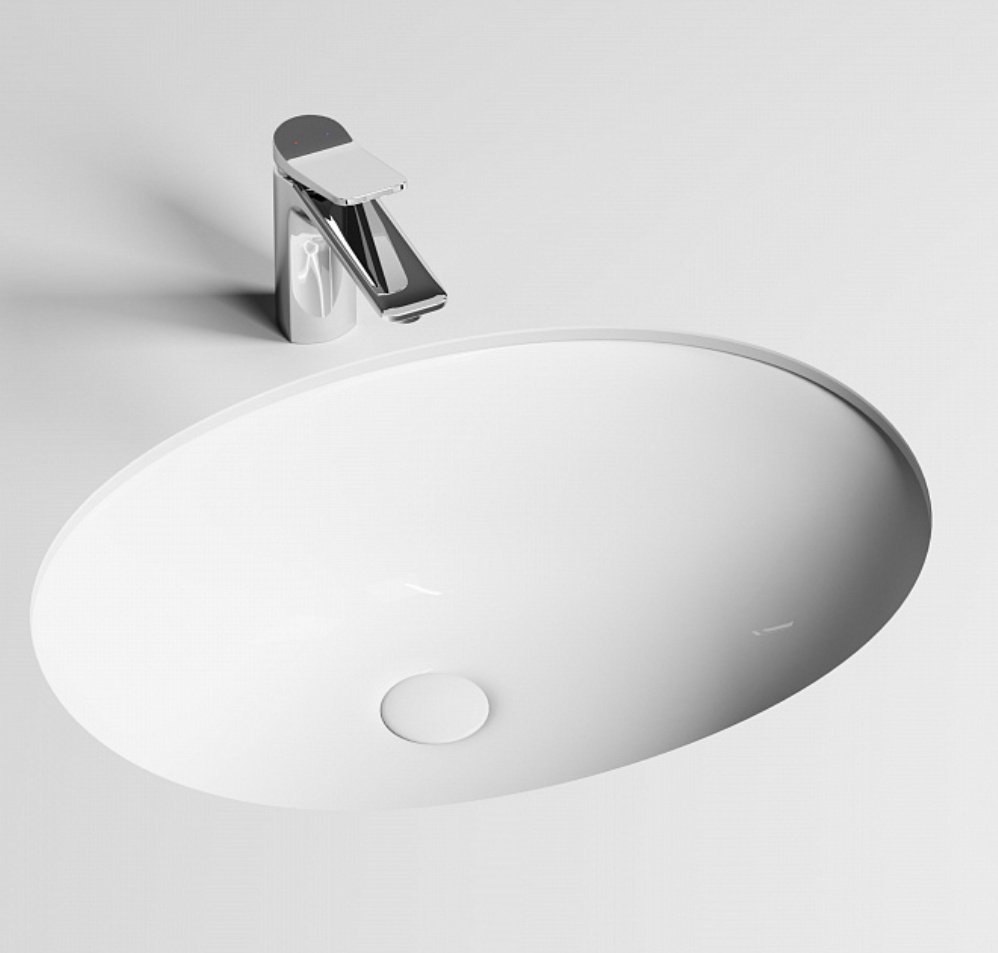 Раковина Ceramicanova CN6076 врезная овальная 52, санфарфор