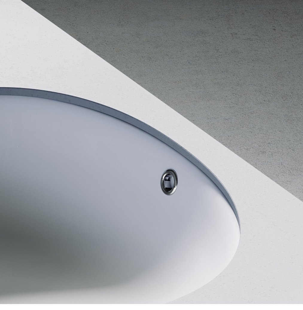 Раковина Ceramicanova CN6076 врезная овальная 52, санфарфор