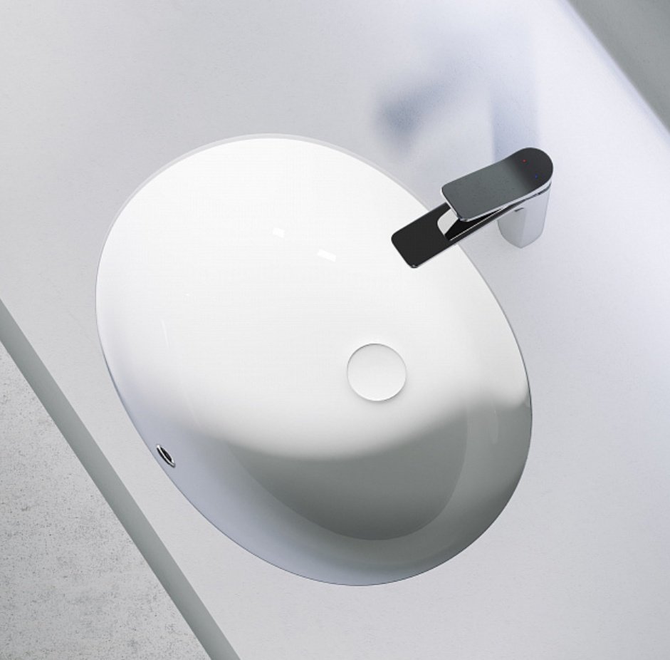 Раковина Ceramicanova CN6076 врезная овальная 52, санфарфор