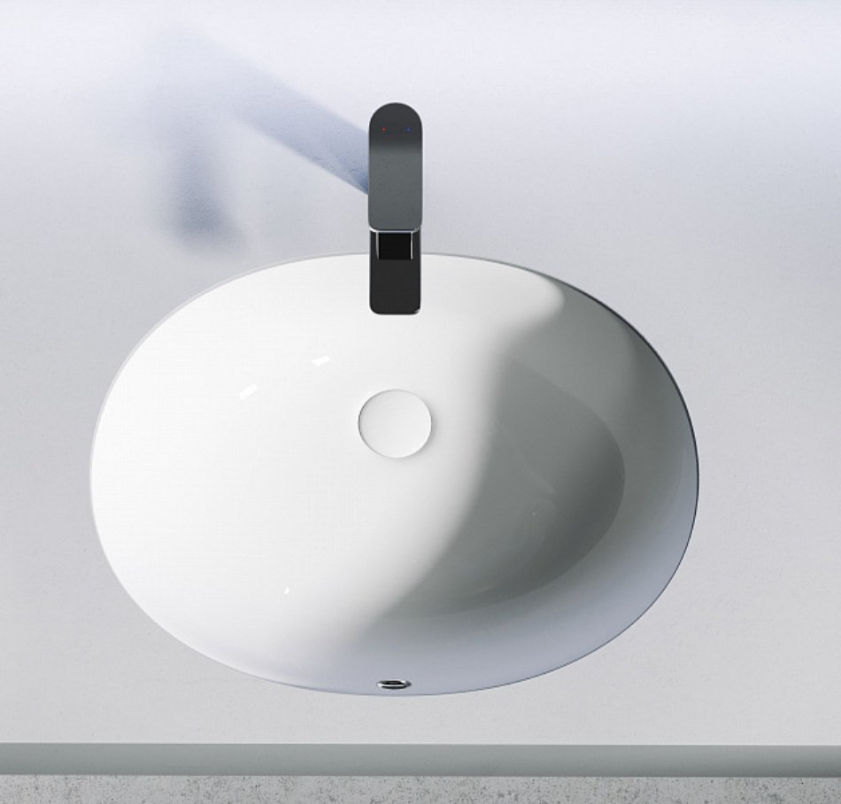 Раковина Ceramicanova CN6076 врезная овальная 52, санфарфор купить,NaN
