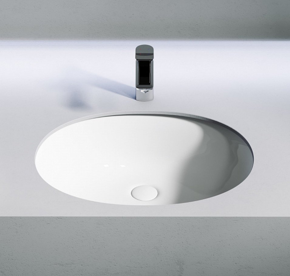 Раковина Ceramicanova CN6076 врезная овальная 52, санфарфор