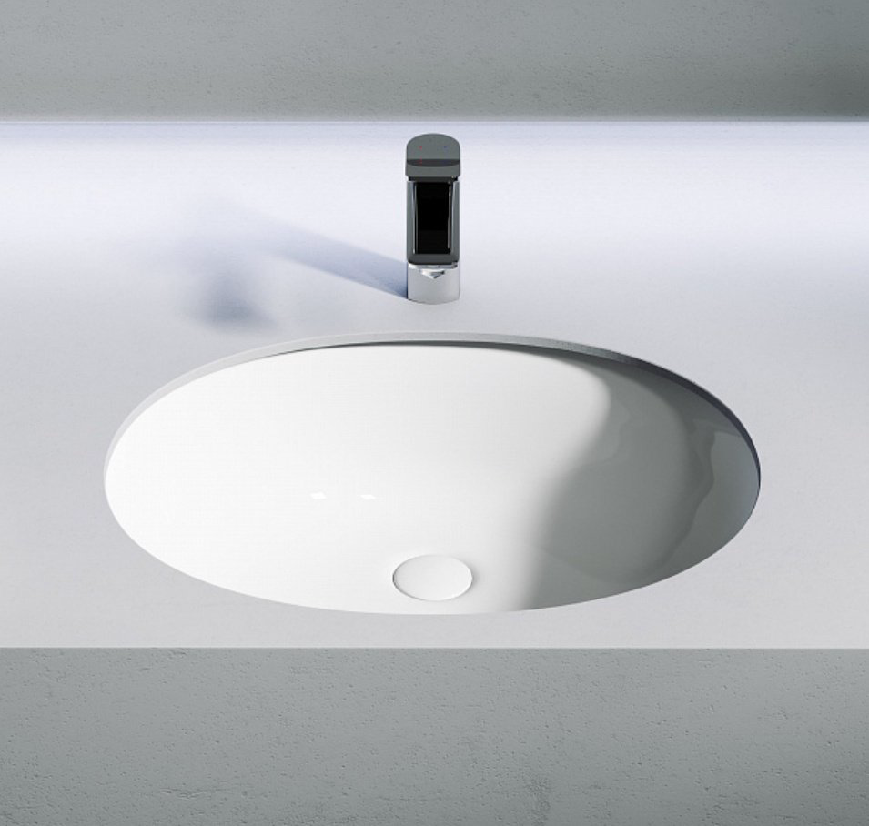Раковина Ceramicanova CN6076 врезная овальная 52, санфарфор купить,109474