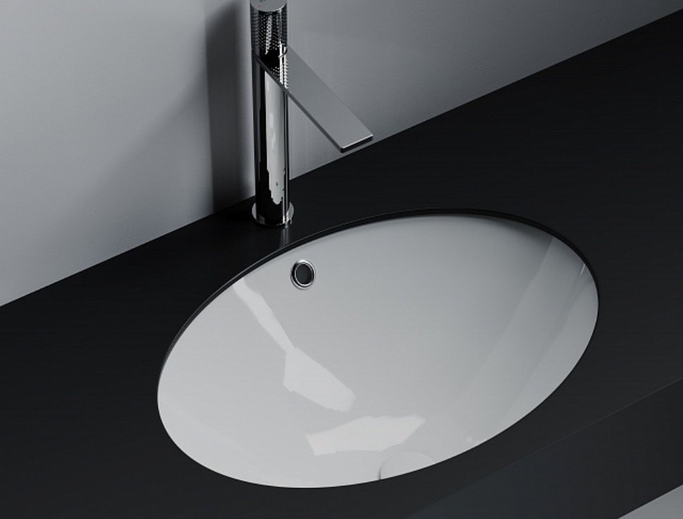 Раковина Ceramicanova CN6081 врезная овальная 61, санфарфор