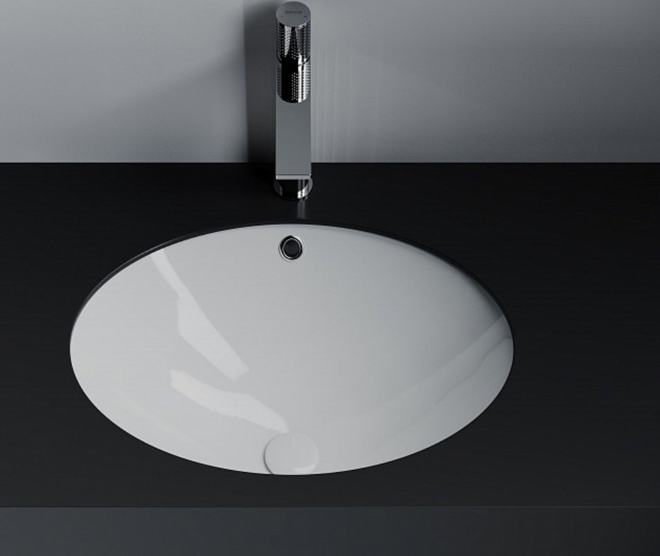 Раковина Ceramicanova CN6081 врезная овальная 61, санфарфор