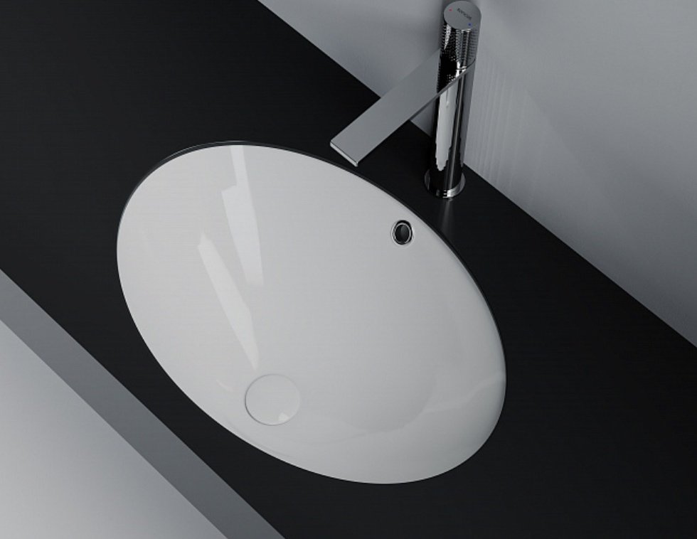Раковина Ceramicanova CN6081 врезная овальная 61, санфарфор
