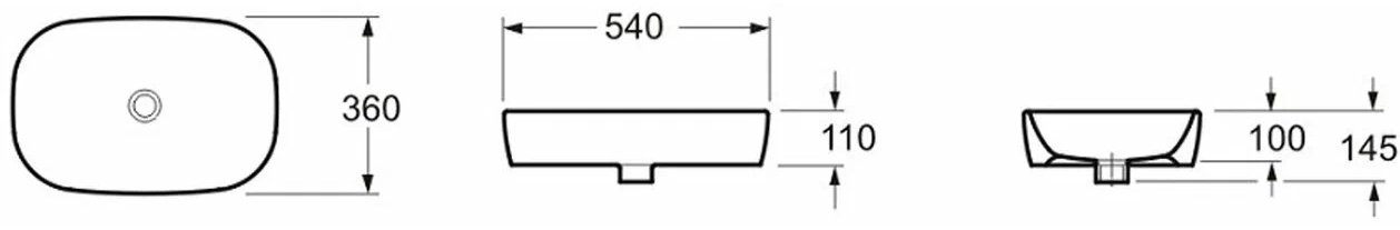 Раковина Lavinia Boho 21520788 накладная овальная 36, санфарфор