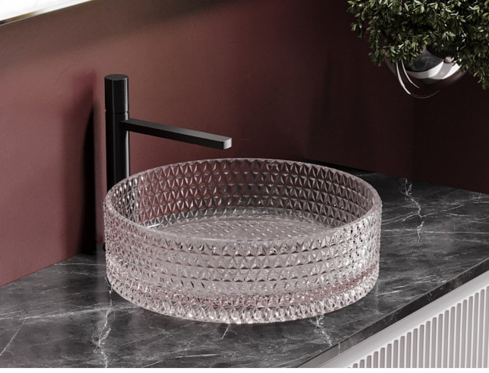 Раковина Ceramicanova CN6061 накладная круглая 36, стекло
