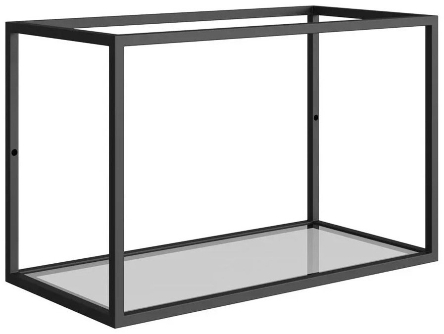 Полка DOMA LOFT ПНДМ-600 Н384, 60x29.8x38.4 см, черный, прозрачный купить,NaN