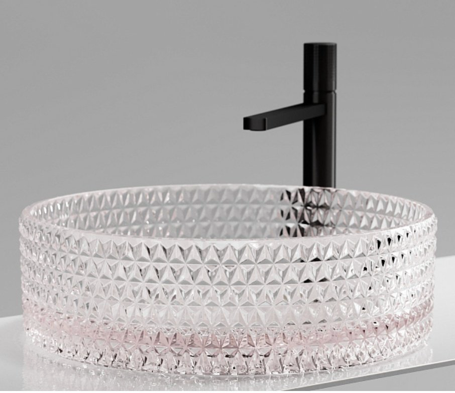 Раковина Ceramicanova CN6061 накладная круглая 36, стекло купить,369742